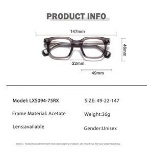 Latest Design Fashion Optical Eyeglasses <strong>Frames</strong> High Quality Thick Acetate Computer Style for Women and Men - Product Image 2