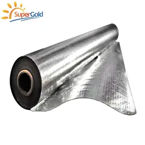 Lapisan pelindung panas api super Emas film aluminium sisi ganda menghadap untuk bahan isolasi wol kaca
