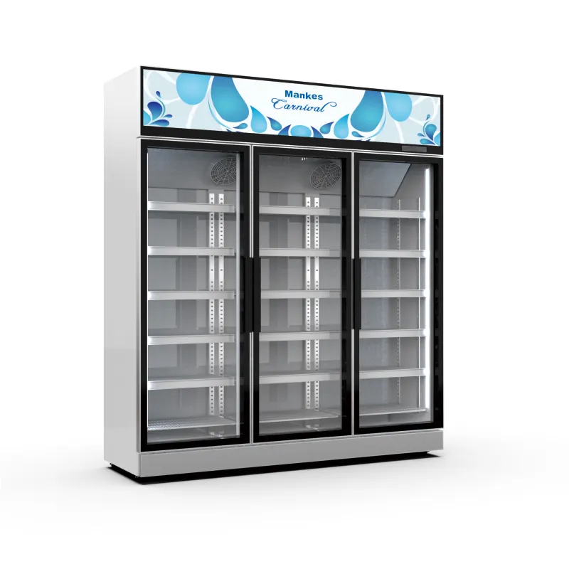 Refrigerador comercial de superfície, garrafa de bebidas, refrigerador de vidro da bebida