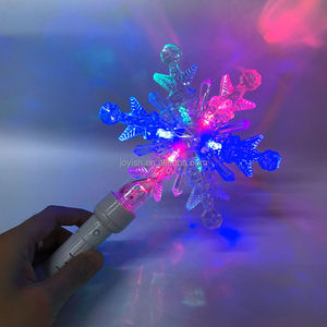 Offre Spéciale fille princesse amour Led clignotant magique flocon de neige baguettes allument bâtons lumineux flocon de neige baguette jouets pour enfants cadeau de noël - Product Image 3