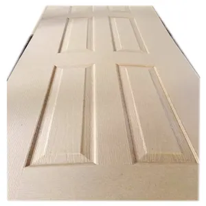 Primer branco 3mm 4mm hdf moldado da porta, pele para fabricação de painel da porta