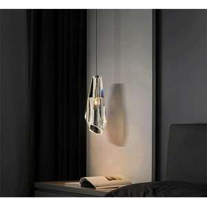 Lámpara Colgante de Cristal Nórdica Minimalista Moderna, Lámpara Colgante Pequeña de Lujo Posmoderna para Dormitorio, Comedor, Araña - Product Image 2