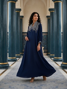 Abito Abaya Musulmano da Donna - Stile Dubai, Abbigliamento Islamico di Lusso per <span class=keywords><strong>Moda</strong></span> Modesta - Product Image 1