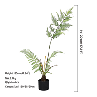 Plante artificielle réaliste haut de gamme en plastique, plante verte artificielle en pot pour la décoration du salon, fleurs d'intérieur.