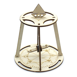 Wooden Compass <b>Model</b> <b>Kit</b> For Kids Science Experiment Educational Toy Geometric Shape Manual Assembly 7-9 Years Old - Product Image 1
