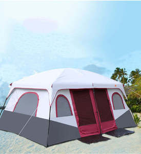 Carpa Familiar Grande Impermeable de Montaje Instantáneo para 8, 10 o 12 Personas, Tipo Cabaña Grande para Acampar al Aire Libre - ¡Oferta! - Product Image 3