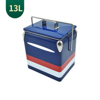 Rétro créatif extérieur incubateur 13L PP portable camping pique-nique voiture seau à glace alimentaire glacière glacière refroidisseur