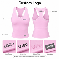 Top Deportivo Corto para Mujer con Logotipo Personalizado al por Mayor, de Nylon Mate y Spandex, con Cuello Corazón en Contraste, Ajuste Delgado para Gimnasio, OEM