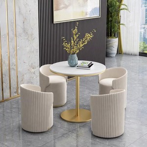 Bắc Âu sang trọng nhỏ hộ gia đình đặt ánh sáng đá bảng Bốn ghế cho ban công <span class=keywords><strong>cafe</strong></span> sữa trà cửa hàng phần còn lại khu vực đàm phán đồ nội thất - Product Image 2