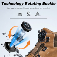 Nouvelles Chaussures de Sécurité Jogger OEM Anti-Rayures pour Hommes 2025, Embout en Acier, Imperméables, Doublure Fourrure, Daim et Toile, Idéales pour l'Hiver en Usine