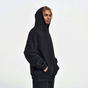 ชุดวอร์มคุณภาพสูงแบบกำหนดเอง เสื้อฮู้ดครอปแบบหนาไม่มีเชือกผูกสำหรับผู้ชาย - Product Image 2