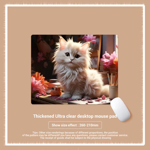 Tappetino da scrivania in gomma antiscivolo personalizzabile carino gatto <span class=keywords><strong>Mouse</strong></span> Pad antiscivolo resistente allo sporco trasferimento di calore stampato in Stock - Product Image 6
