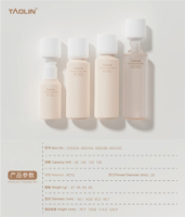 Pot de crème de luxe, flacon de nettoyant, emballage cosmétique en plastique avec bouchon à vis pour sérum de soin de la peau, crème pour le visage, nettoyant facial, masque facial