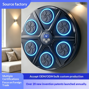 Entraîneur de boxe électronique avec écran LED, suivi des données, synchronisation musicale, cible de boxe, installation sans perçage, tapis de fitness intelligent RGB - Product Image 1