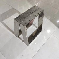 Pieds de table modernes en acier inoxydable et fer, style simple et oblique, pour table basse, quincaillerie de mobilier, supports en métal pour panneaux de bois
