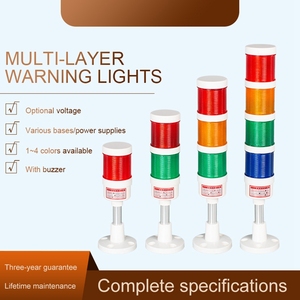 DC12V DC24V Lampe d'avertissement Couleur RVB 1-4 Couches <span class=keywords><strong>Tour</strong></span> lumineuse d'indicateur d'alarme en option - Product Image 5