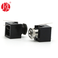 Connecteur audio stéréo femelle à angle droit WQP-PJ398SM 3,5 mm en laiton avec écrou hexagonal