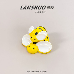 Figuras de abejas en miniatura de resina, figuras de animales en 3D de plástico, accesorios decorativos coleccionables para manualidades, joyería, pegatinas para carcasas de teléfono. - Product Image 5