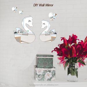 FABULOSA sala de estar forma personalizada decorativa elegante pared muebles pegatina adhesivo decoración espejo vidrio hojas Decoración - Product Image 1