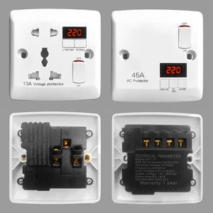 Pantalla digital Montado en la pared Enchufe de doble protección y <span class=keywords><strong>panel</strong></span> de <span class=keywords><strong>control</strong></span> de enchufe Voltaje elegante Protector de CA de 250V para el mercado de Irak - Product Image 5