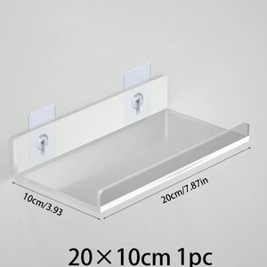 Настенные прозрачные акриловые полки без сверления, экологичные, современные, для ванной, кухни, домашнего декора, книжная полка - Product Image 3