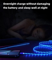 Câble de charge rapide USB LED lumineux Micro USB Type C Câble de données 1m Adaptateur de téléphone portable Câbles pour imprimante et ordinateur
