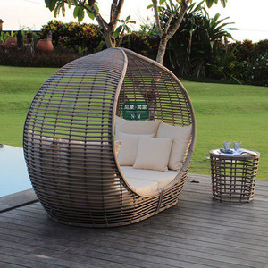 Internet-Famous Outdoor Leisure Rattan <b>Bed</b> <b>Bed</b> Courtyard Garden Bird's <b>Nest</b> Lounge Chair Outdoor Beach Swimming Pool so - Product Image 3