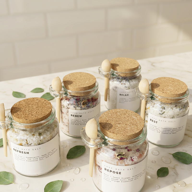 Private Label Floral Bath Salts for