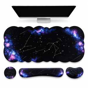 Tapis de souris gaming 4-en-1 ergonomique avec repose-poignets doux pour clavier et souris, et sous-verre anti-déversement – Fabrication ODM - Product Image 5