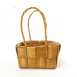 Vendita calda universale grande cesto regalo rotondo fatto a mano <span class=keywords><strong>bianco</strong></span> con manico fiori frutta pane Picnic cesto portaoggetti regalo - Product Image 5