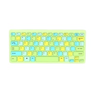 USB nirkabel Mini 2.4G, tata letak Qwerty Korea 78 kunci ultra-tipis proyeksi Keyboard bahan ABS pasang untuk Laptop baru