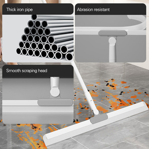 Serpillère industrielle robuste en aluminium et plastique avec raclette en caoutchouc, multi-surfaces, pour sols, vitres et carrelages - Product Image 2