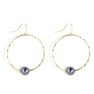 Orecchini minimalisti in oro 14k all'ingrosso Stock grandi orecchini eleganti orecchini a cerchio grosso per le donne gioielli a basso costo - Product Image 1