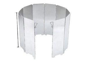 Portable Camping Stove Windscreen Shield - Lightweight Aluminum Foldable Wind Guard for Outdoor Cooking & <b>Backpacking</b> - Includes - Product Image 3