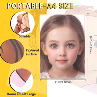 Planche d'entraînement réutilisable pour la peinture sur visage, modèle d'exercice de maquillage, feuille en plastique pour l'art facial, fonctionnalité réutilisable