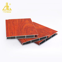 Kit de clôture de jardin résidentiel pour l'intimité, système Zhongchang 6063-T5, profilé en aluminium imitation bois, pièces de lames faciles à installer soi-même