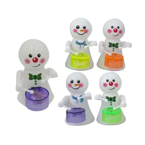 Pabrik Langsung Kualitas Tinggi Mainan Permen Musiman Mainan Natal Angin Drum Manis Manusia Salju Permen Mainan untuk Anak-anak