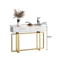 Console d'entrée en marbre nordique, design moderne et luxueux, minimaliste, en fer forgé, design étroit, pour appartement, hôtel, hall, meubles de maison