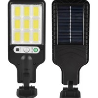 Lampadaire Solaire LED Extérieur Étanche IP65 Projecteur Solaire de Sécurité Extérieur avec Détecteur de Mouvement Crépuscule à l'Aube