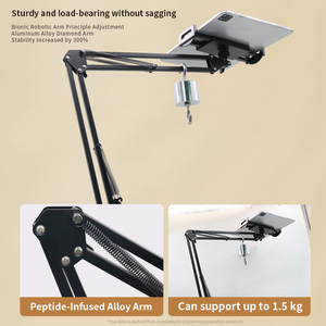 Nouveau <span class=keywords><strong>support</strong></span> de téléphone et de <span class=keywords><strong>tablette</strong></span> rotatif 360 réglable <span class=keywords><strong>support</strong></span> de sol pour <span class=keywords><strong>tablette</strong></span> Ipad pour lit et bureau à domicile - Product Image 3