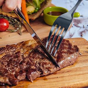 24 cái sang trọng chất lượng cao bán buôn Bạc đặt thép không gỉ Bộ dao kéo với Hộp quà tặng - Product Image 5