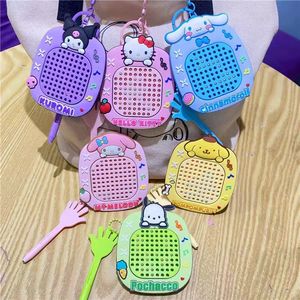 Llavero con tablero de dibujo de bolas de acero magnéticas de Sanrio con personajes para niños y adolescentes, juguete unisex - Product Image 1
