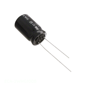 Condensador Original de Aluminio con Orificio Pasante ECA-2WHG100B de 10 uF, 20%, 450V, Tipo RADIAL TH - Product Image 1