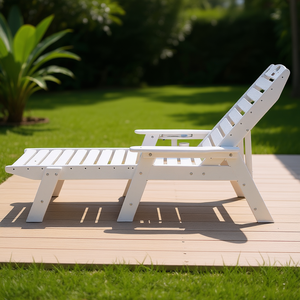 Sdraio da Esterno Bianca Regolabile, Lettino Reclinabile, Panca in Plastica dal Design Moderno e Contemporaneo - Product Image 2