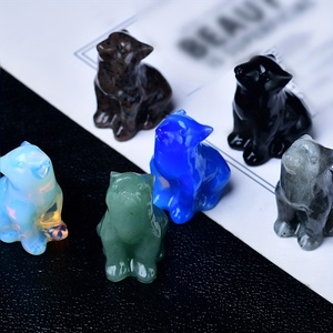 Tótem de Lobo Tallado en Cristal Natural Hecho a Mano, Figura de Animal para Decoración del Hogar y Sanación Espiritual, Venta al por Mayor de Otras Artesanías de Cristal - Product Image 2