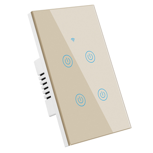 Interruptor de pared inteligente Tuya, aplicación Wifi, luz Led, interruptor táctil, control remoto eléctrico de vidrio, inalámbrico, 1, 2, 3, 4 bandas, interruptor de pared y enchufe - Product Image 1