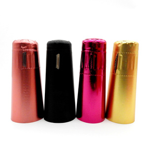 Bouchon de bouteille de champagne coloré en gros 34*120mm Capsule en aluminium taille logo personnalisé pour <span class=keywords><strong>vin</strong></span> mousseux - Product Image 1