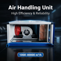 Unité de traitement d'air (UTA) refroidie par eau, combinaison refroidisseur d'air et moteur AC antidéflagrant, pour climatisation centralisée de grands bâtiments commerciaux