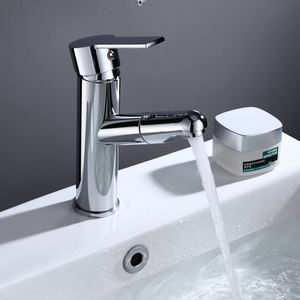 Hiện đại chậu tàu chìm tap tiện ích lỗ duy nhất phòng tắm bồn rửa vòi với pull out phun - Product Image 3