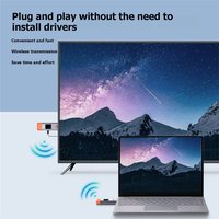 Plastic draadloos compatibele videozender-ontvanger-extender TV-dongle-adapter voor pc naar monitor en projector